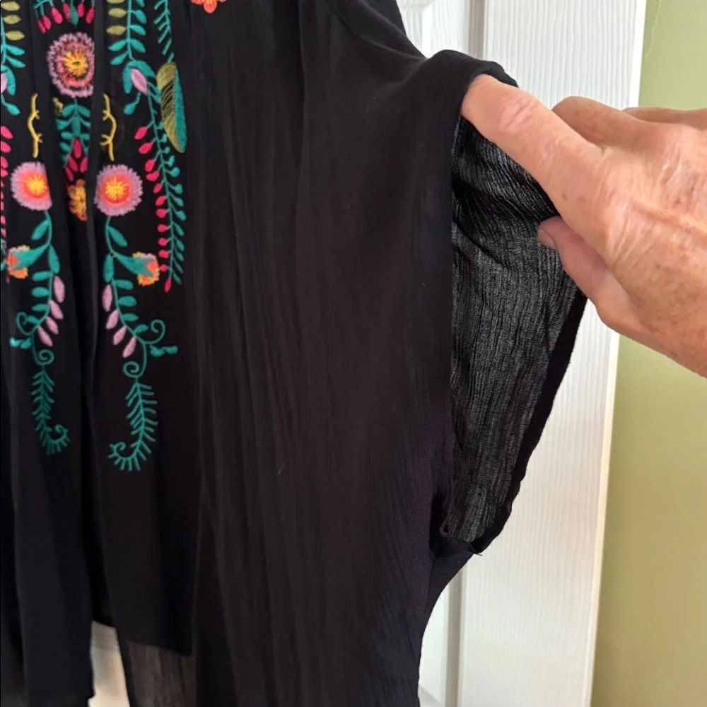 Umgee kimono black floral M/L - Picture 4 of 11